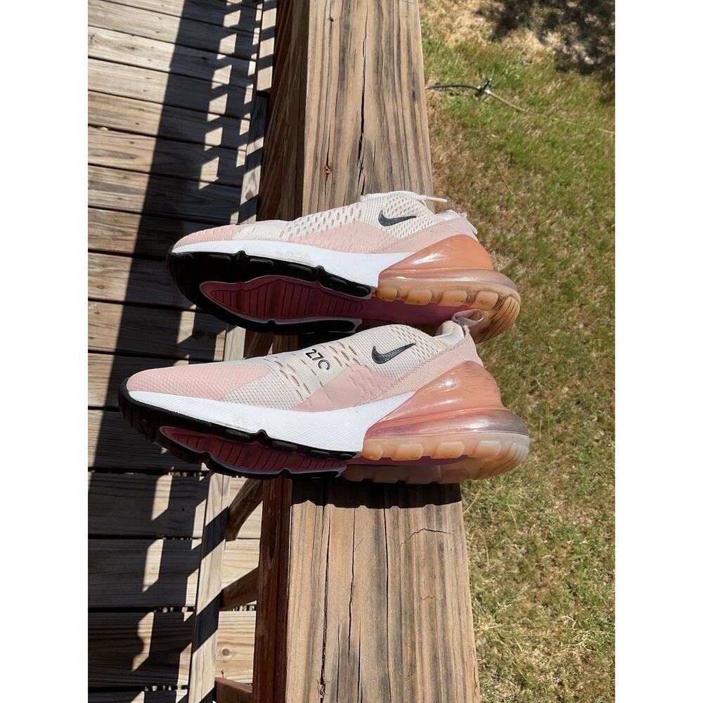 Nike Air Max 270 women’s Pink/White/Black Low Top Lace-Up Athletic Sneakers 8.5 - Picture 8 of 12